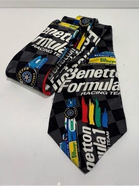 Michael Schumacher Benetton VTG 1995 Formula 1 F1 World Champion Tie USA Made